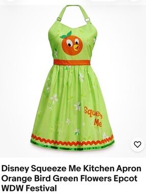 Green 'Squeeze Me' Orange Bird Kitchen Apron